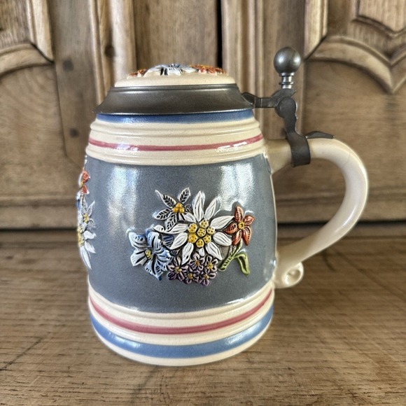 Gerz West Germany Lidden Stein 3D Alpenblume Alpine Floral Limited Ed 1986 Daisy